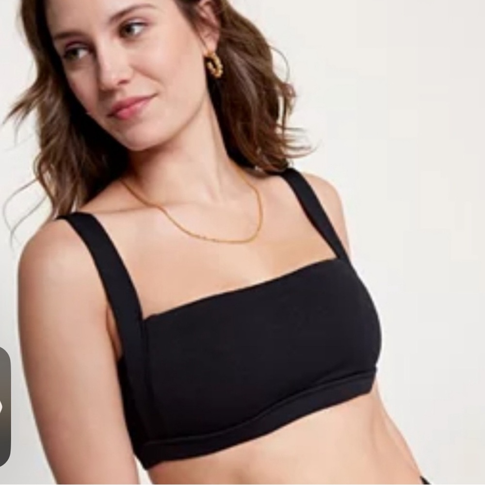 CALIA by Carrie Underwood Black Square neck Swim top